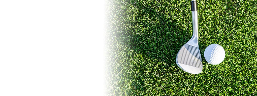 golf ball green closeup