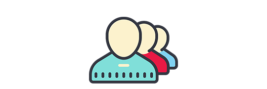 icon multiple people queue