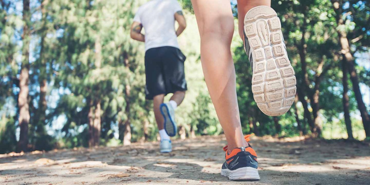  couples running on the road