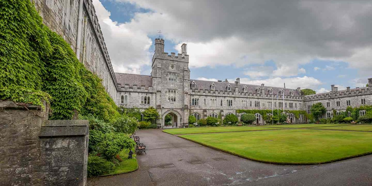Long Hall and Clock Tower of University College Cork, Ireland