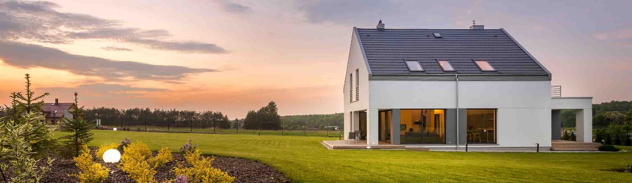   home under sunset