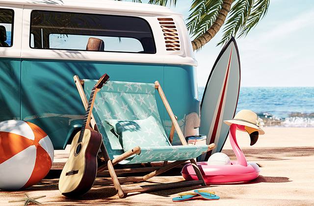 travel on the beach