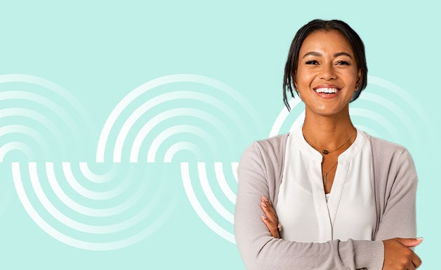 social proof woman smiling