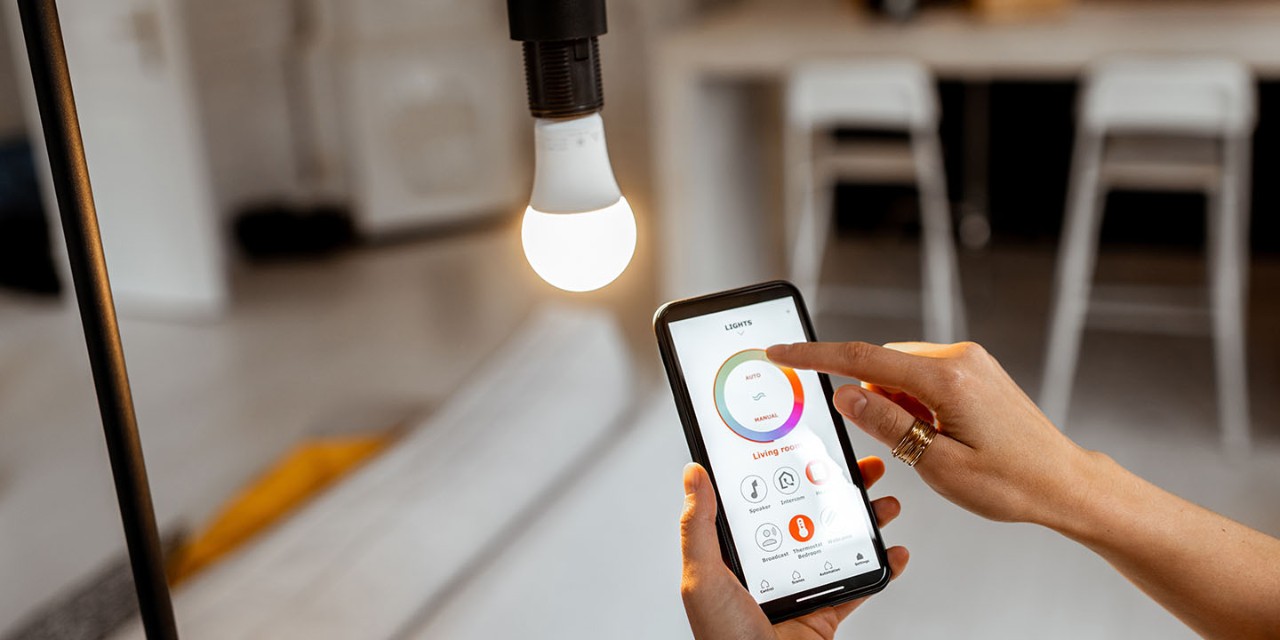 Control smart bulbs from a mobile phone