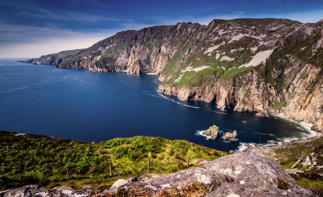 Slieve League, Irelands highest sea cliffs, located in south west Donegal along this magnificent costal driving route