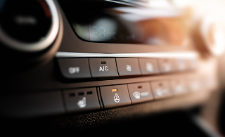 Detail of some buttons in a car