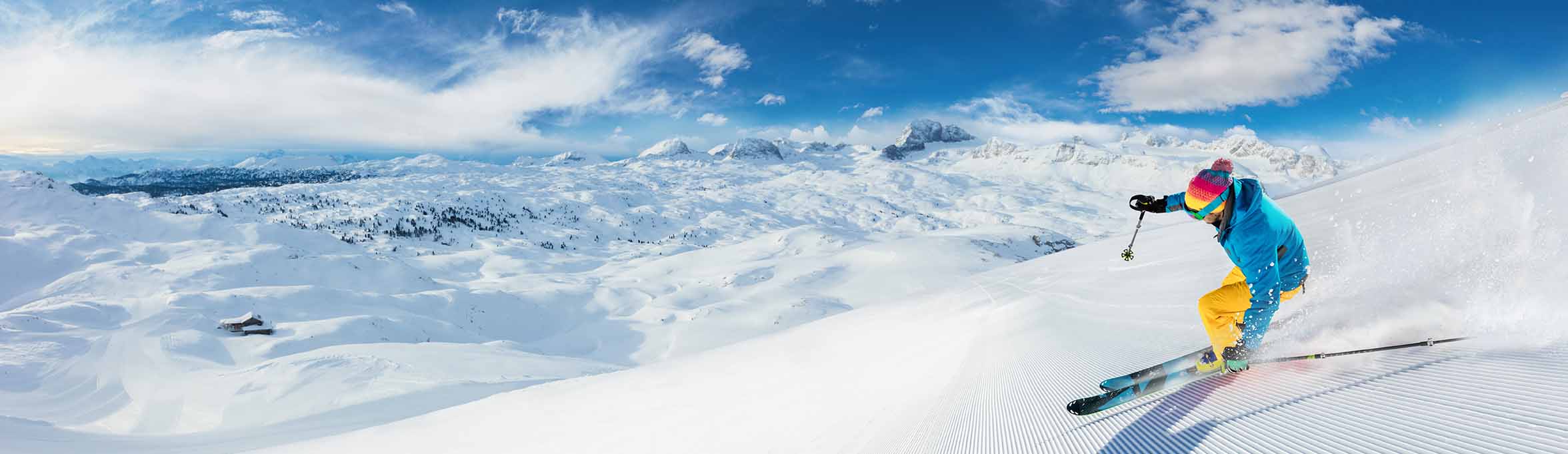  skier skiing in fresh snow